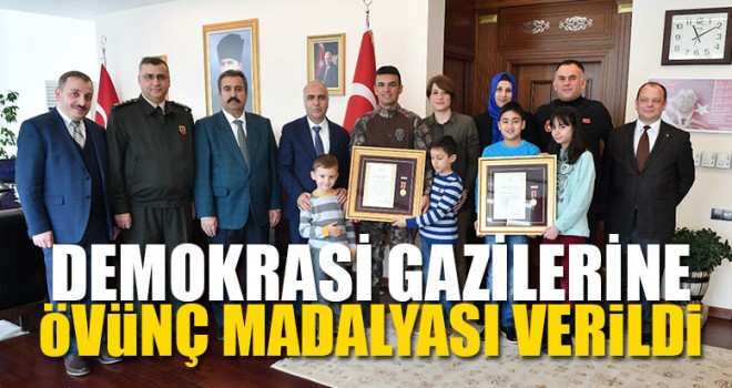 15 Temmuz Demokrasi Gazilerimize Devlet Övünç Madalyası Verildi  