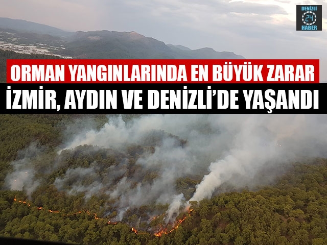 Orman Yangınlarında En Büyük Zarar İzmir, Aydın Ve Denizli’de Yaşandı