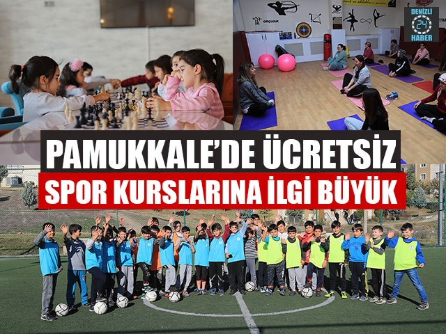 Pamukkale’de Ücretsiz Spor Kurslarına İlgi Büyük