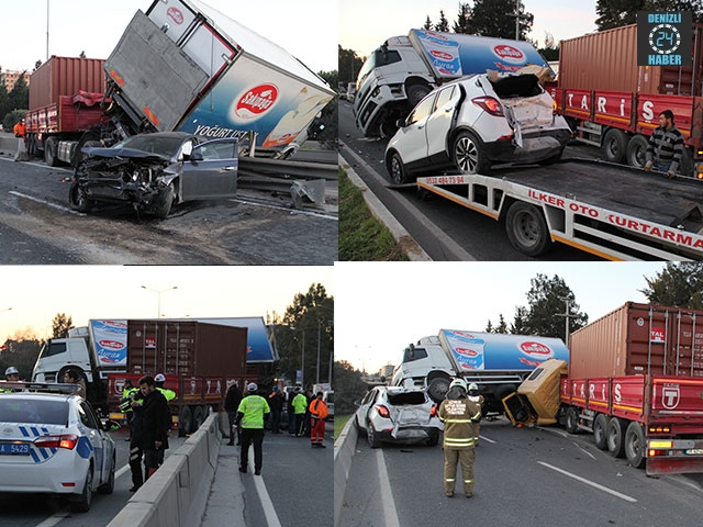 İzmir Bornova ilçesinde zincirleme kaza 1’i ağır 6 yaralı
