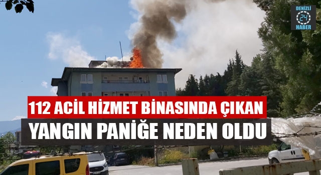 Türk Telekom ve 112 Acil Hizmet Binasının çatısında yangın çıktı