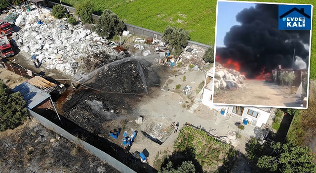Yunusemre’de hurda atıkları geri dönüşüm tesisinde yangın