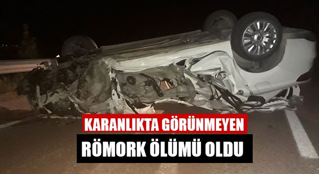 Çivril'de kazada otomobil sürücüsü Muhammet Örk öldü