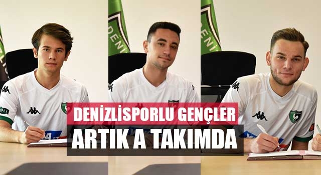Denizlispor, altyapıdan 3 futbolcusuyla profesyonel sözleşme