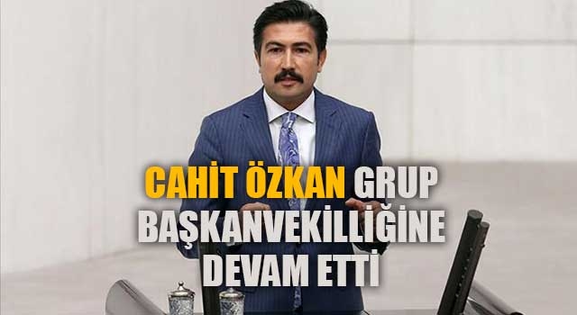 Cahit Özkan Grup Başkanvekilliğine devam etti