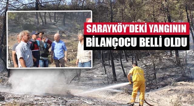 Sarayköy’deki yangının bilançocu belli oldu