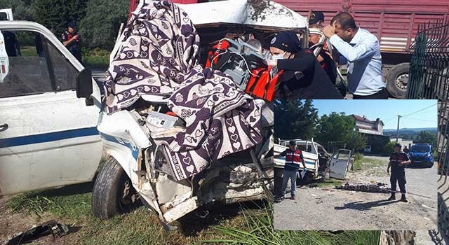 Karacasu'da kazada kamyonet ile tır çarpıştı Güven Gündüz öldü