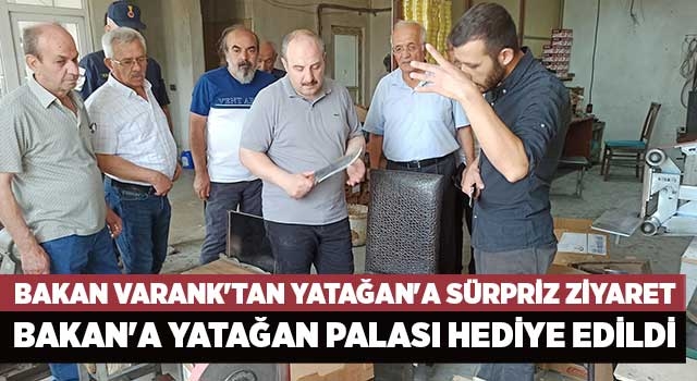 Bakan Varank'tan Yatağan'a sürpriz ziyaret Bakan'a Yatağan Palası hediye edildi