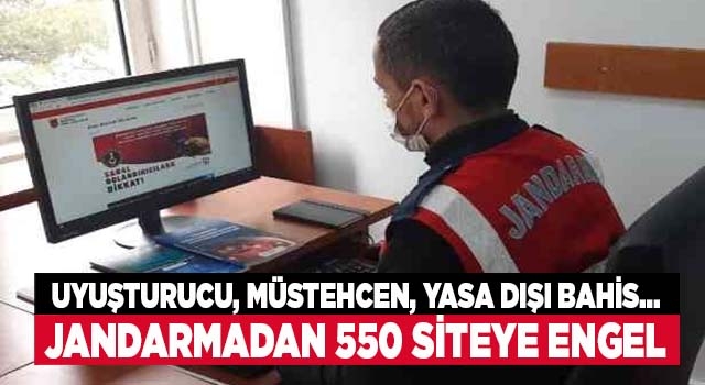 Denizli'de jandarma yasa dışı 550 siteye erişim engeli getirdi