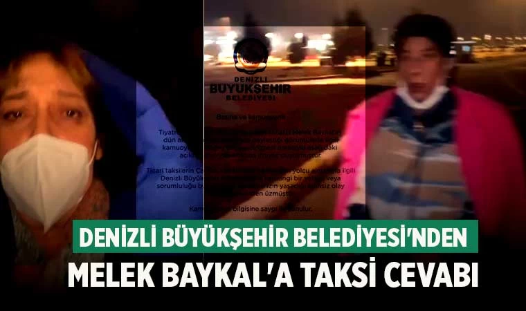 Denizli Büyükşehir Belediyesi'nden Melek Baykal'a taksi cevabı