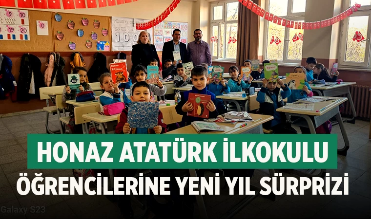 Honaz Atatürk İlkokulu öğrencilerine yeni yıl sürprizi