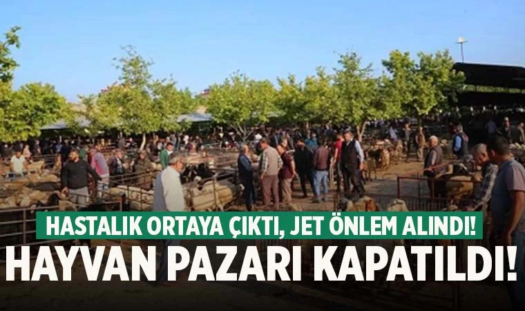 Denizli'de hayvan hastalığı nedeniyle ilçe hayvan pazarı kapatıldı
