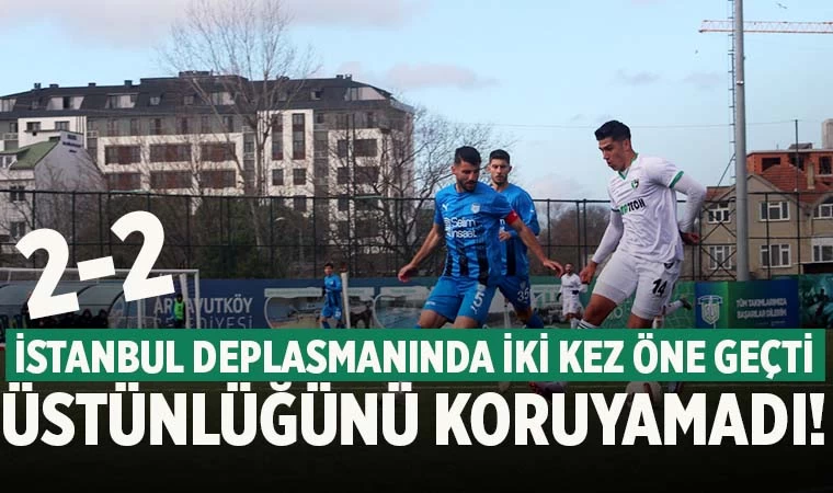 Denizlispor iki kez öne geçtiği maçta üstünlüğünü koruyamadı