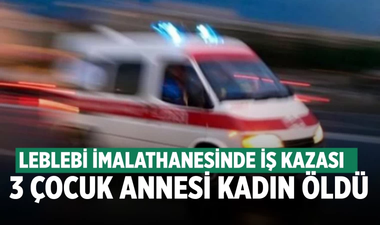 Denizli'de leblebi imalathanesindeki kazada 3 çocuk annesi kadın öldü
