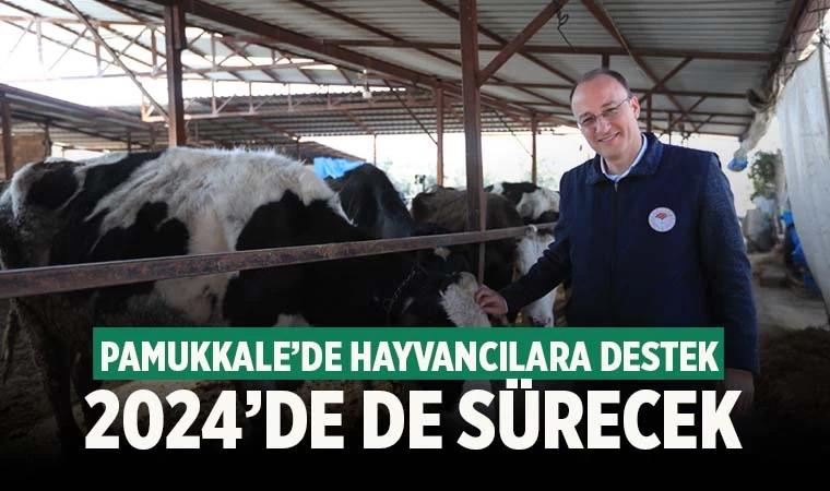 Pamukkale Belediyesi’nin hayvancılara desteği 2024’de de sürecek