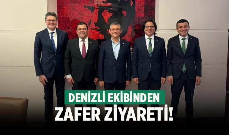 Seçimi kazanan CHP Denizli'den Genel Başkan'a 'Zafer' ziyareti