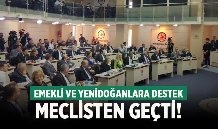 Denizli’de emekli ve yenidoğanlara destek kararı meclisten geçti