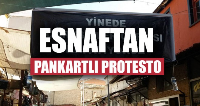 Buldan'da Esnaftan Pankartlı Protesto
