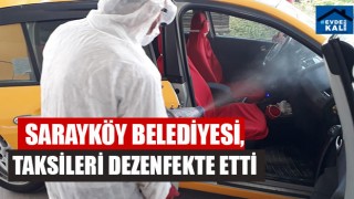 Sarayköy Belediyesi, Taksileri Dezenfekte Etti