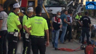 İzmir Ödemişte çekici şarampole yuvarlandı Murat Gölgelikaya öldü