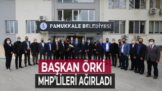 Pamukkale Belediye Başkanı Avni Örki, MHP Heyetini kabul etti