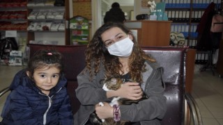 Marmaris'te yaşayan Büşra Şahin down sedromlu kedisine "pide" ismini verdi