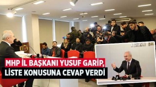MHP İl Başkanı Yusuf Garip, Liste Konusuna Cevap Verdi