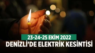 Denizli Elektrik Kesintisi (23-24-25 Ekim 2022)