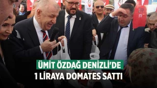 Zafer Partisi Lideri Ümit Özdağ Denizli'de 1 Liraya domates sattı