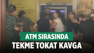 ATM sırasında tekme tokat kavga!