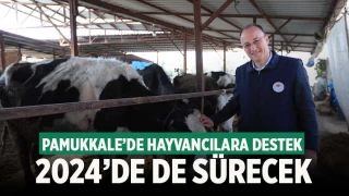 Pamukkale Belediyesi’nin hayvancılara desteği 2024’de de sürecek