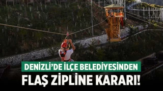 Denizli'de ilçe belediyesinden flaş zipline kararı
