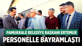 Pamukkale Belediye Başkanı Ali Rıza Ertemur Personelle Bayramlaştı