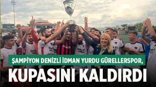 Şampiyon Denizli İdman Yurdu Gürellerspor, kupasını kaldırdı