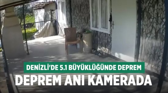 Denizli’de Deprem Anı Kameralara Yansıdı
