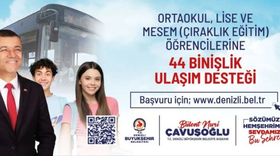 Denizli’de Öğrencilere Ulaşım Desteği Süresi Uzatıldı