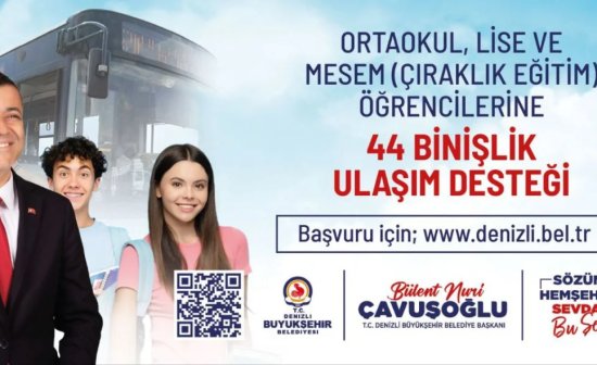 Denizli’de Öğrencilere Ulaşım Desteği Süresi Uzatıldı