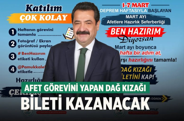 Afet görevini yapan dağ kızağı bileti kazanacak