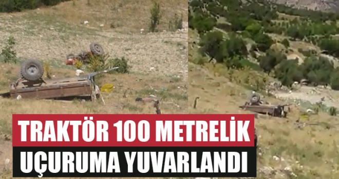 Traktör 100 Metrelik Uçuruma Yuvarlandı