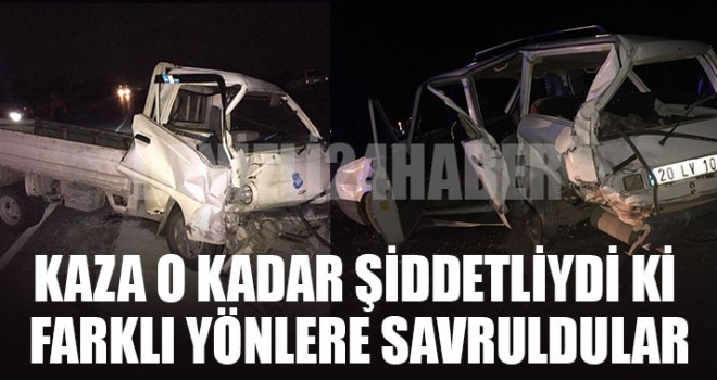 Denizli Çivril kaza 3 yaralı