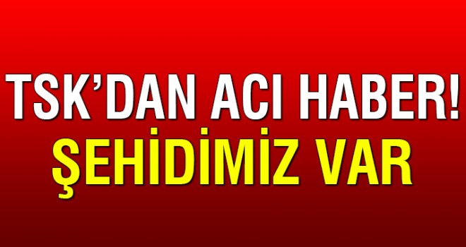 Irak'tan Acı Haber:1 Askerimiz Şehit Oldu