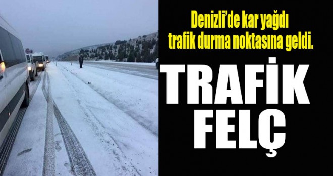Denizli'de kar yağışı hayatı olumsuz etkiledi