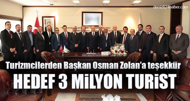 Başkan Zolan, Bu yıl hedef 3 milyon turist
