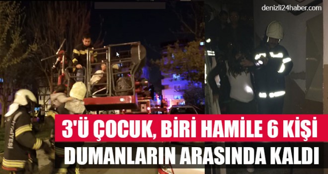 3'ü Çocuk, Biri Hamile 6 Kişi Dumanların Arasında Kaldı