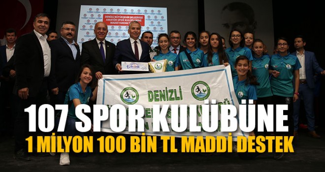 107 Spor Kulübüne  1 Milyon 100 Bin Tl Maddi Destek