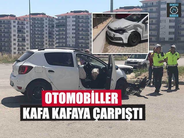 Otomobiller Kafa Kafaya Çarpıştı