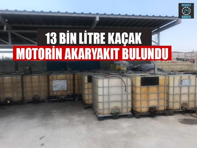 13 Bin Litre Kaçak Motorin Akaryakıt Bulundu