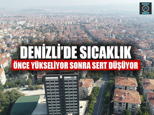 Denizli’de Sıcaklık Önce Yükseliyor Sonra Sert Düşüyor