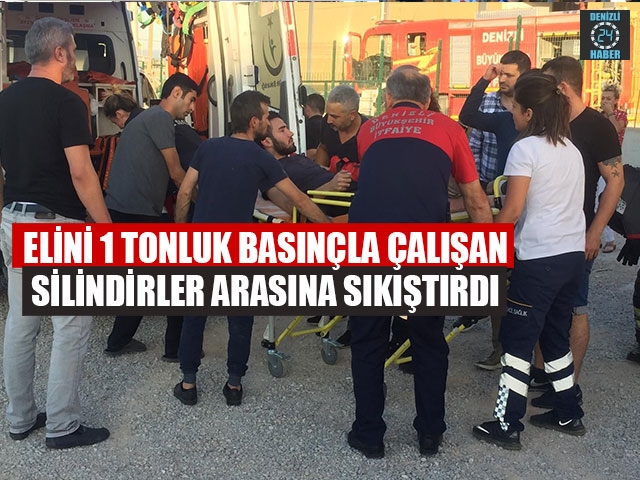 Elini 1 Tonluk Basınçla Çalışan Silindirler Arasına Sıkıştırdı