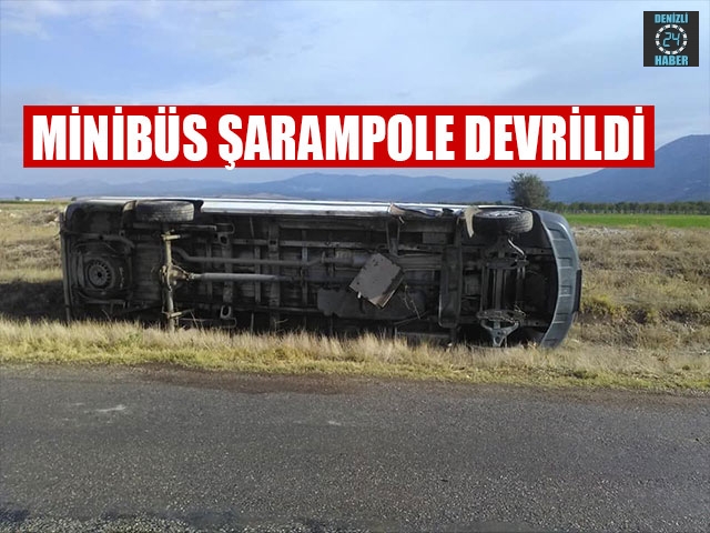 Minibüs Şarampole Devrildi